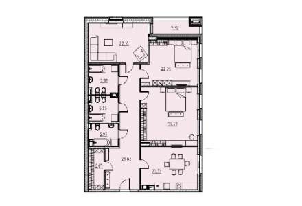 Евро 4-комнатная квартира площадью 154,97 кв.м. в клубном доме "Манхэттен" - 13-я линия ВО, дом 50