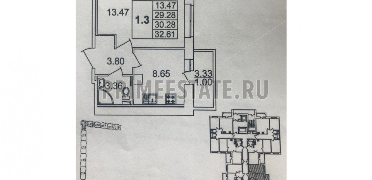 ЖК «ЦДС Московский»  — квартира  1-комнатная квартира 32,6 кв. м в ЖК «ЦДС Московский» (фото 3)