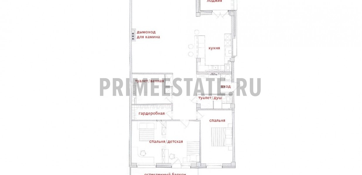 ЖК «Новая звезда»  — квартира  3-комнатная квартира 155,5 кв. м в ЖК «Новая звезда» (фото 17)